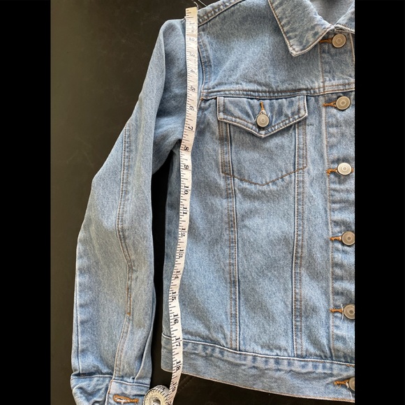 SALE Style & Co.  Denim Jacket Petite Crop Cut/Hip - Picture 4 of 4